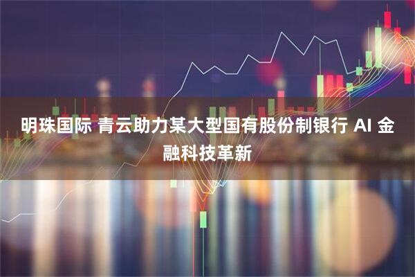明珠国际 青云助力某大型国有股份制银行 AI 金融科技革新