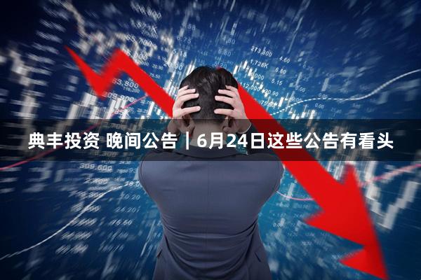 典丰投资 晚间公告｜6月24日这些公告有看头
